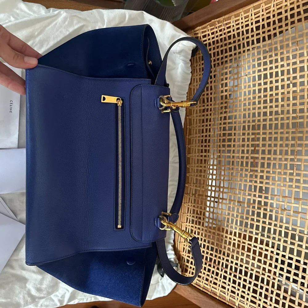 Authentic Celine Blue Trapeze Bag (Size Small) - Purchased in Paris 6eme in 2015 - Picture 10 of 15